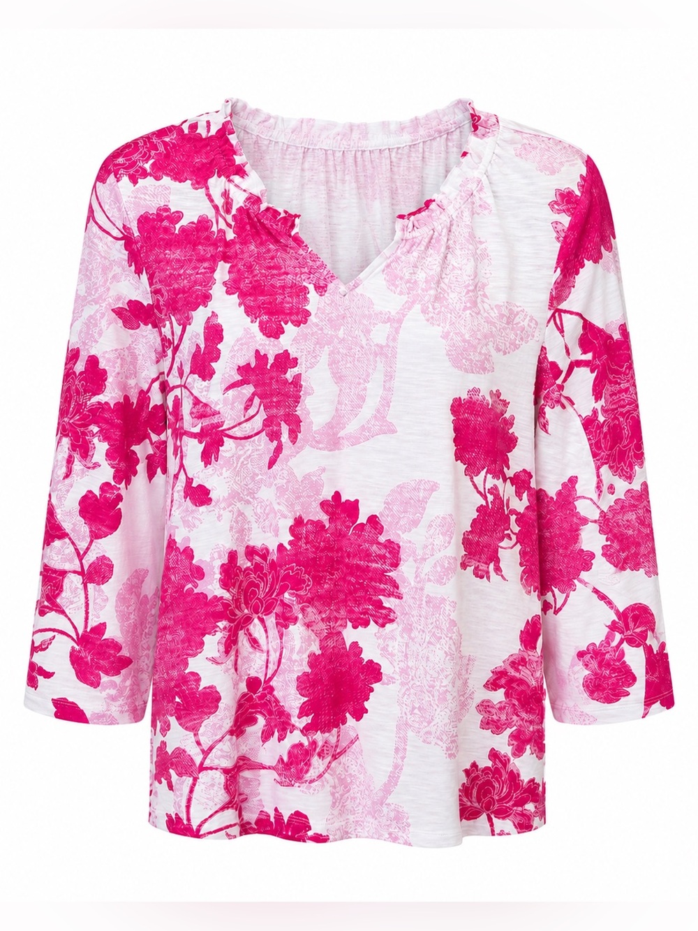 Chicos pink/white floral top, size 16/18, Chicos size 3